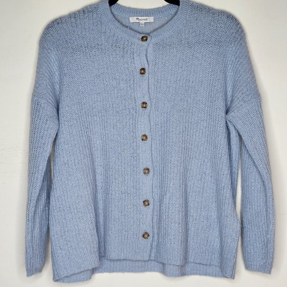 Madewell Sweaters - Madewell Bellaire Open Knit Oversized Soft Button Front Cardigan Sweater, XXS